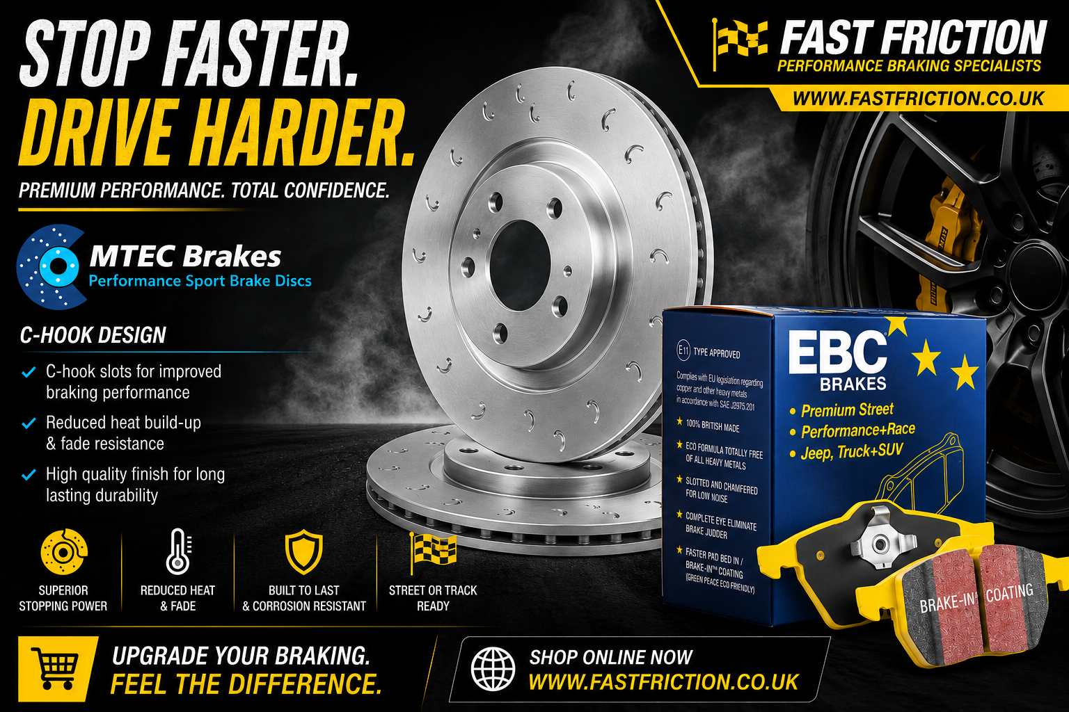 Audi (Macan) MTEC C-Hook Discs and EBC Yellowstuff Pads